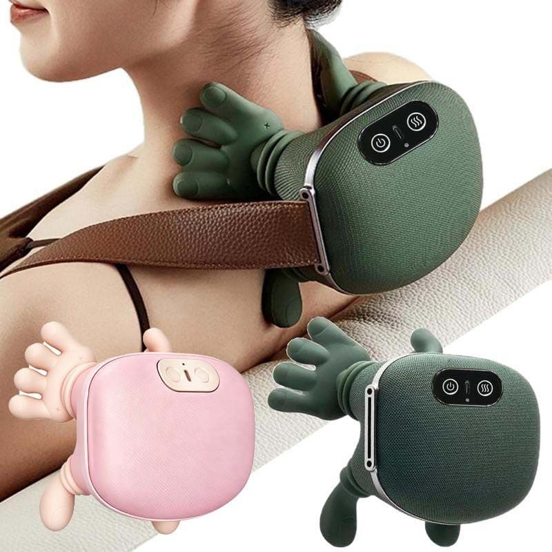 Massegeador de Pescoço 8 Pontos Aquecimento Relaxamento Tensão Ombro Mãos Massagem Alívio