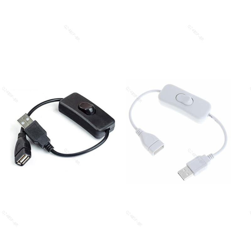 Cabo USB De 28cm Com Interruptor Liga/Desliga , Extensão De Para Lâmpada , Ventilador Linha De Fonte De Alimentação , Ad