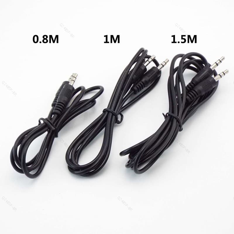 M/Fio De Fone De Ouvido 3.5 Mm Áudio Estéreo Macho Para Conector Cabo Auxiliar De Extensão BR24B