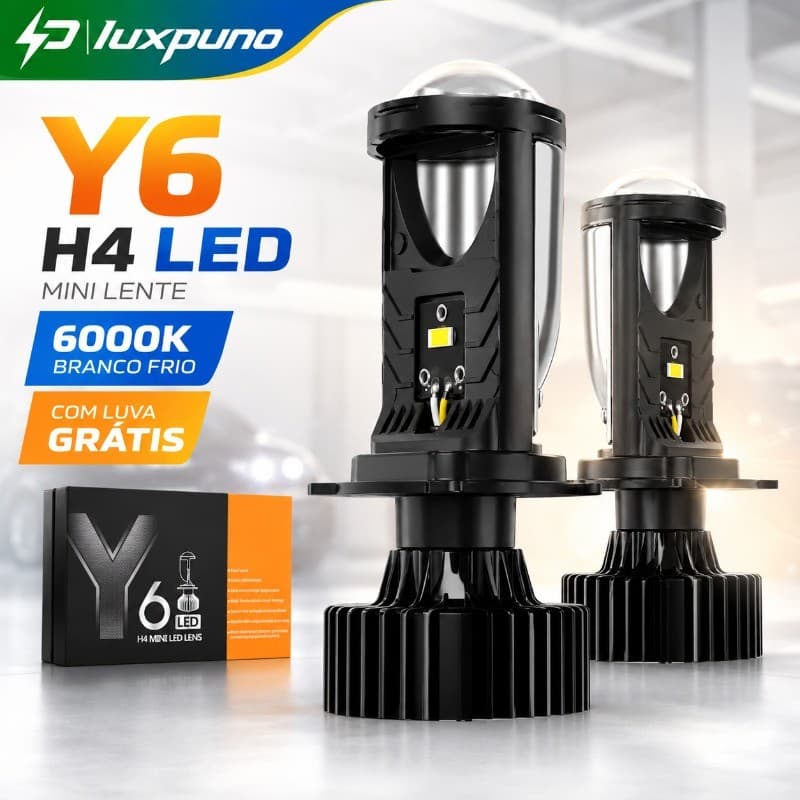 2 Pcs 24000LM Ônibus H4 LED Mini Projetor Kit De Conversão De Farol De Lente De Carro  Hi/Lo De Alta Qualidade