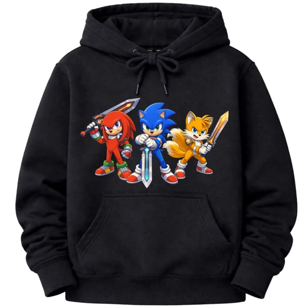 Moletom Infantil Personagens Herois – Casaco Quentinho com Capuz | Estampa Colorida Premium