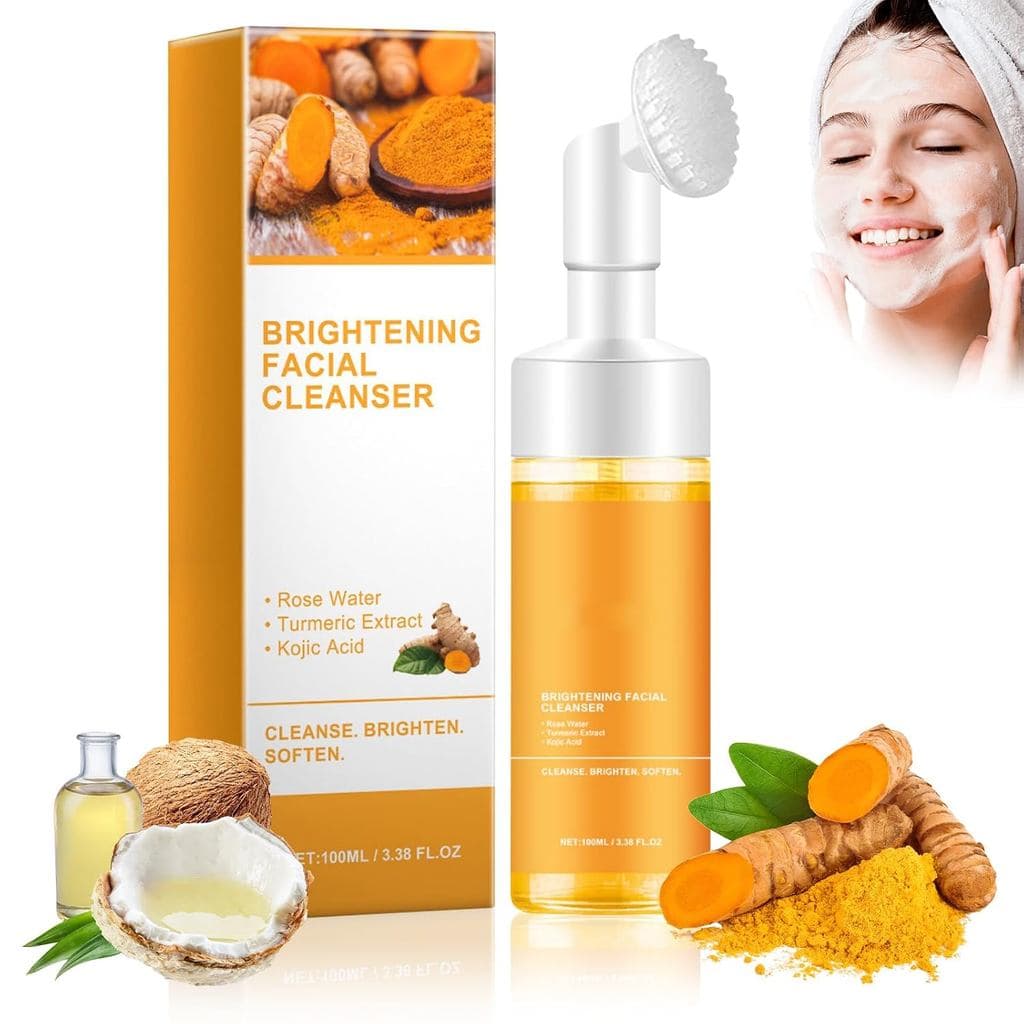 Silvercell Limpador Facial de Cúrcuma, Sabonete Facial de Cúrcuma, Limpador Facial Glow Wash Fácil de Usar, Sabonete Fac