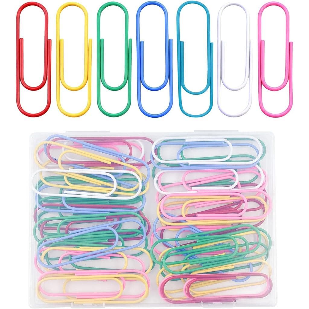 Pacote com 40 Clipes de Papel Jumbo de 4 Polegadas, Clipes de Papel Super Grandes Coloridos, Clipes Extra Multicoloridos