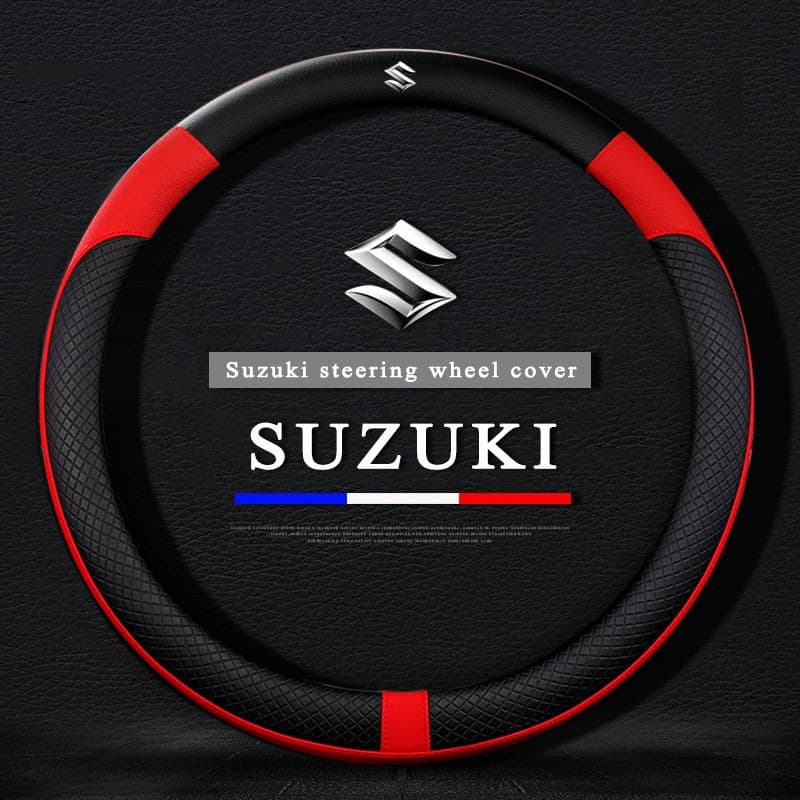 Capa de Volante para Suzuki Swift, Alto, Jimny, Vitara, Ertiga, em Couro Sintético, Tecido Respirável, Acessórios Automo