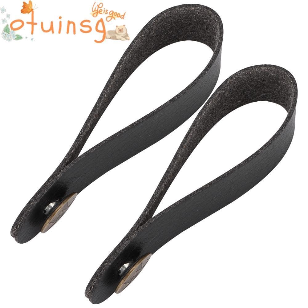 OTUINSG 6 Pcs Gravata De Alça De Pescoço De Guitarra , Suporte De Material De Couro Preto , Trava