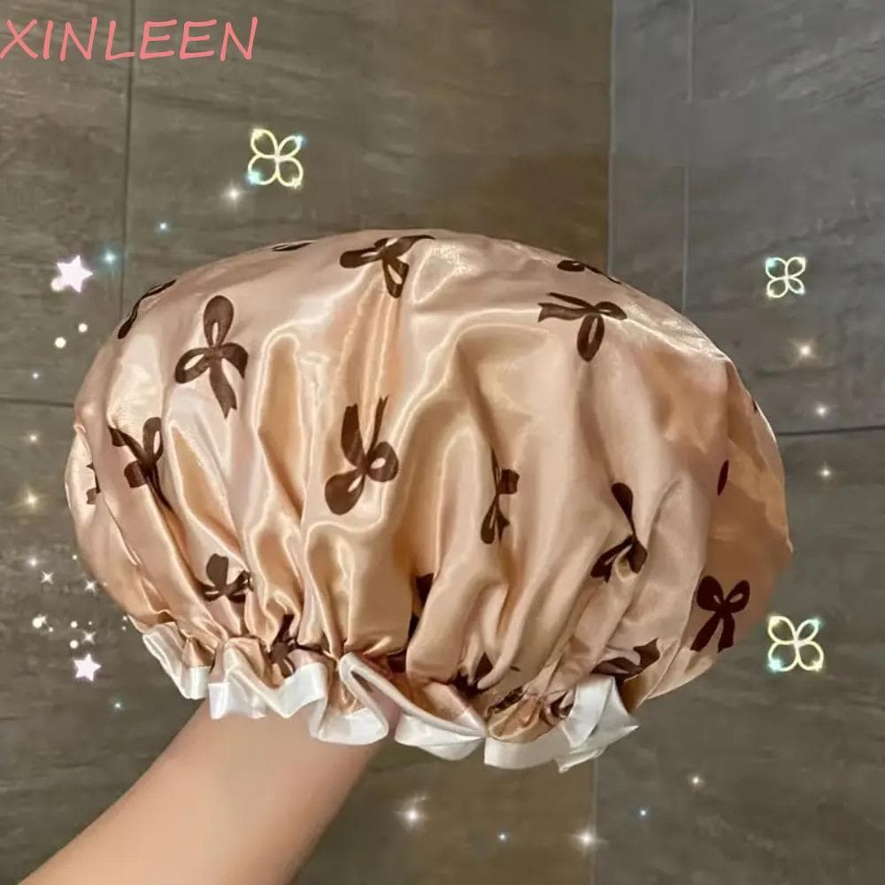 Toucas De Banho De Camada Dupla XINLEEN , Com Design Elegante E Reutilizáveis , Touca De Shampoo Espessada