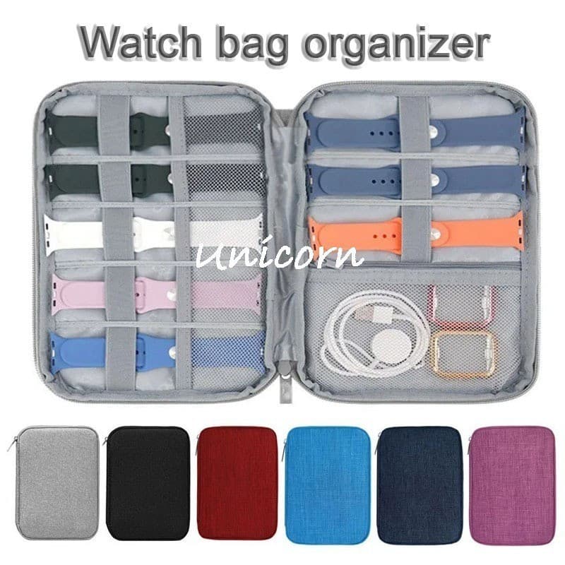 Caixa De Dados Do Relógio Para O Cabo Da Pulseira Apple watch smart Watchstrap Saco De Armazenamento De Relógios Organiz