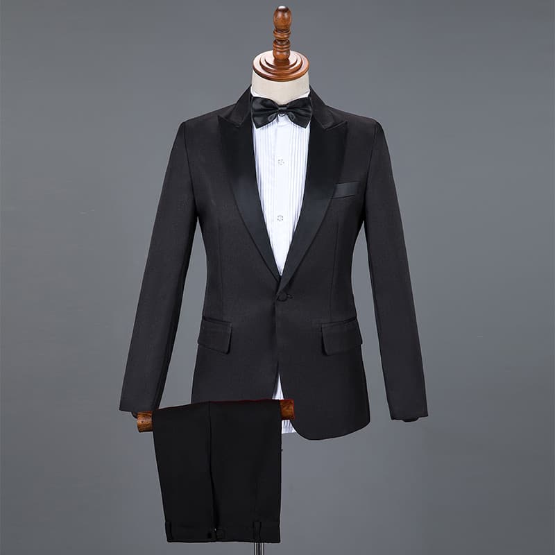 Novo estilo coro desempenho traje terno cantor anfitrião arte exame traje masculino adulto bonito juventude vestido masc