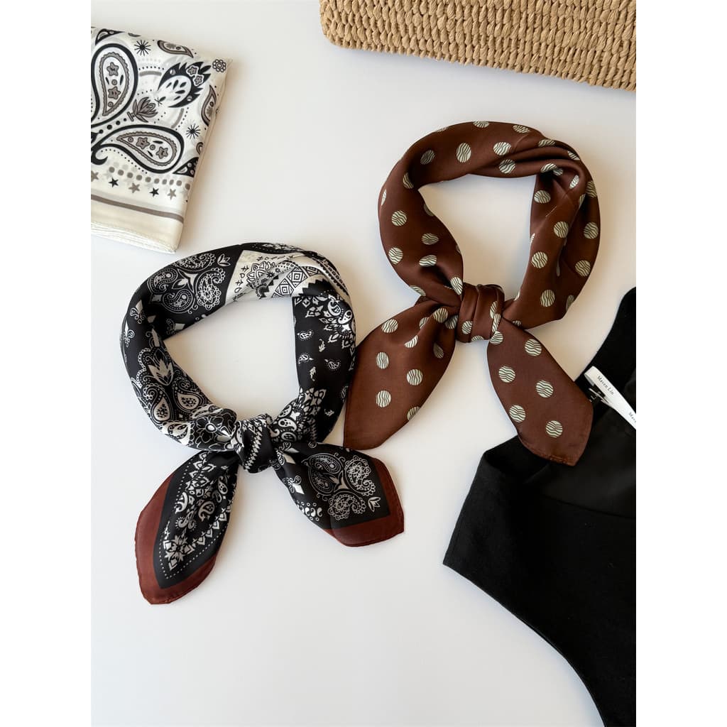 Estilo coreano All-Match bandana primavera verão outono 70 lenço de seda lenço quadrado luz luxo simulação seda pescoço