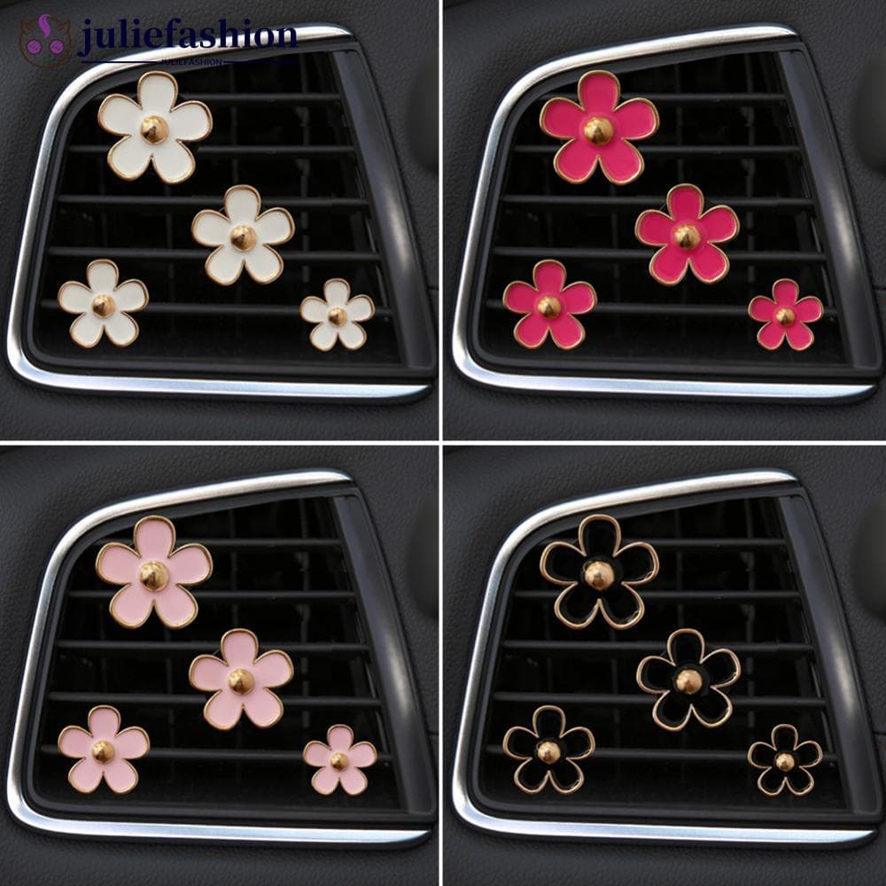 JULIEFASHION Conjunto de 4 peças de clipes de perfume para saída de ar do ar condicionado do carro, aromatizador de ar,