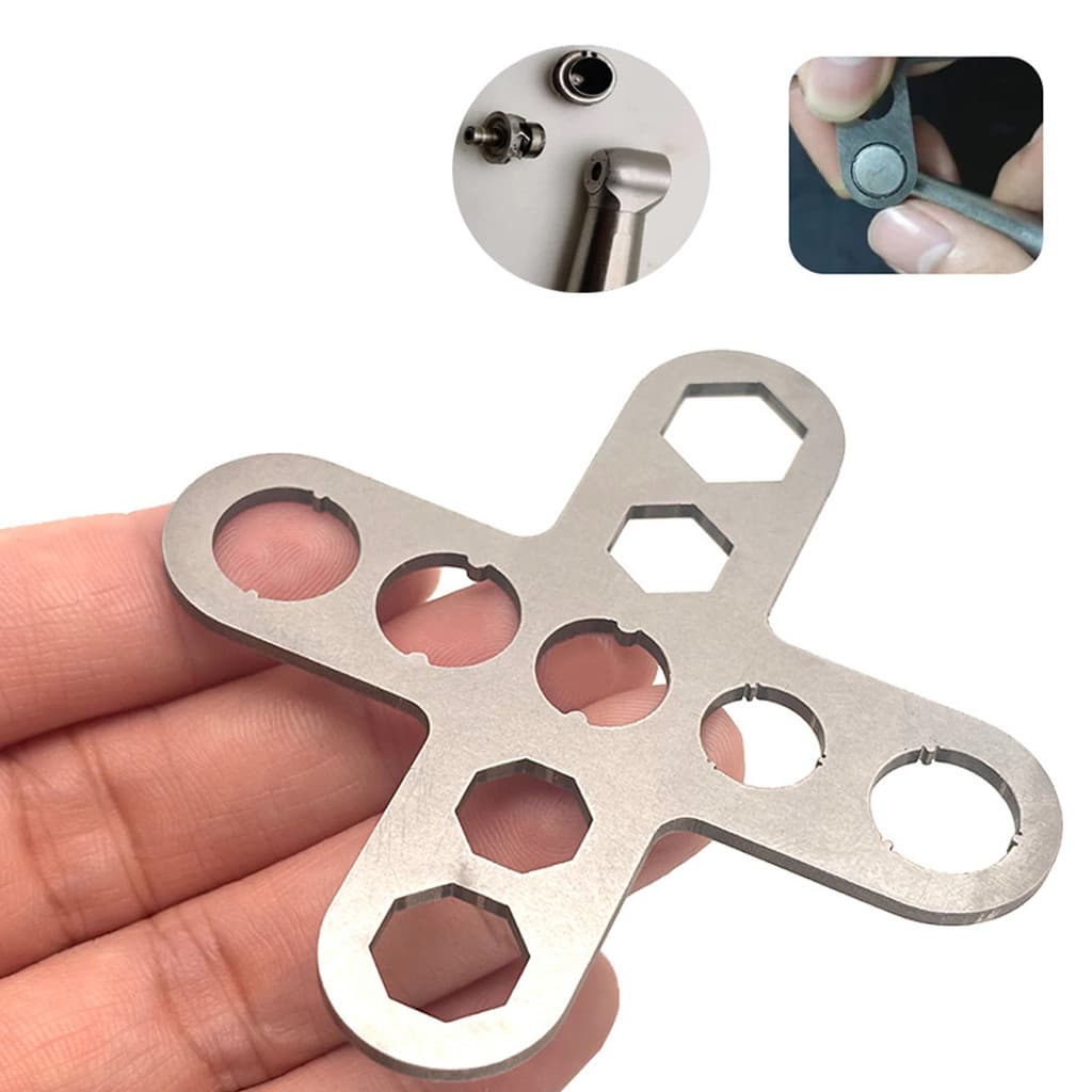 Chave Multifuncional De 5 Opções Para Ferramenta De Reparo Da Tampa Do Rolamento Traseiro No Eixo Rotor W & H/NSK Sirona
