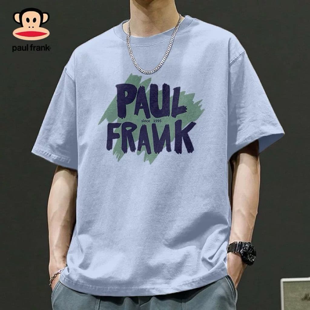 [Novidades] Paul Frank Big Mouth Monkey Camiseta de manga curta masculina feminina All-Match Street Wear Casual camiseta