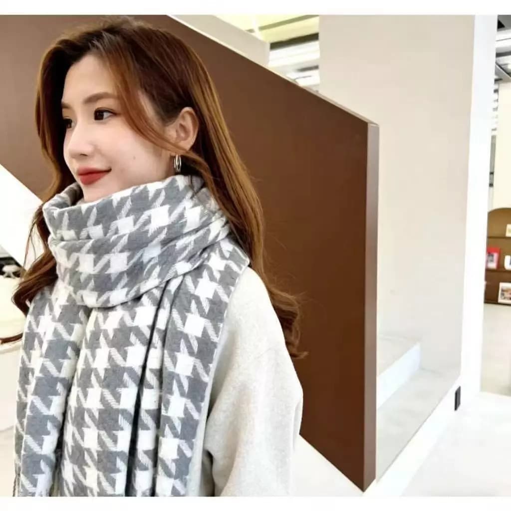 Cachecol Xadrez Feminino Lenço Pashimina Echarpe Masculino Unissex Para Frio Inverno 910