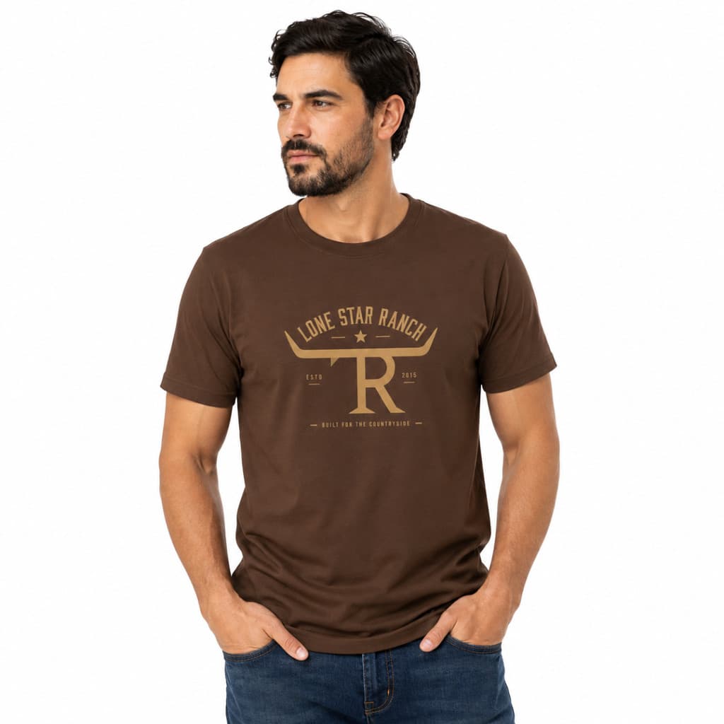 Camisetas Masculina Moda Country Rodeio Algodão Confortável