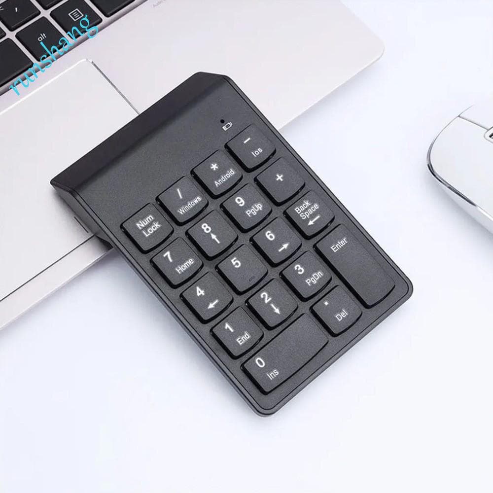 Teclado Sem Fio RUNSHANG , Mini Digital Calculadora 2.4G , Numérico Ergonômico
