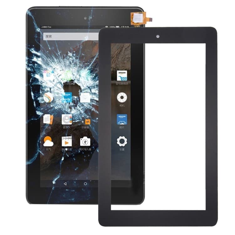 Novidade Painel De Toque Para Amazon Fire 7 2015 (Preto)