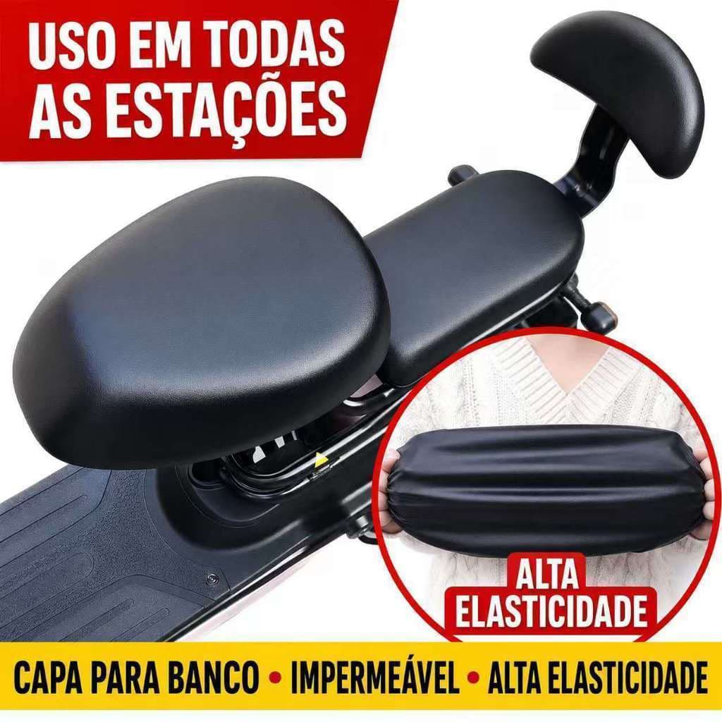 Kit com 3 Capas para Selim de Bicicleta Elétrica Impermeáveis e Resistentes ao Sol