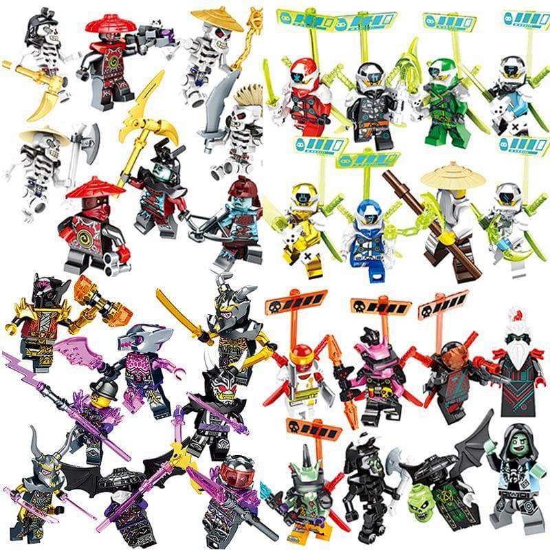 Fantasma Ninja Cristal Las King King Dark Lord Ghost Samurai Lloyd Bloco de Construção Minifigura Masculina