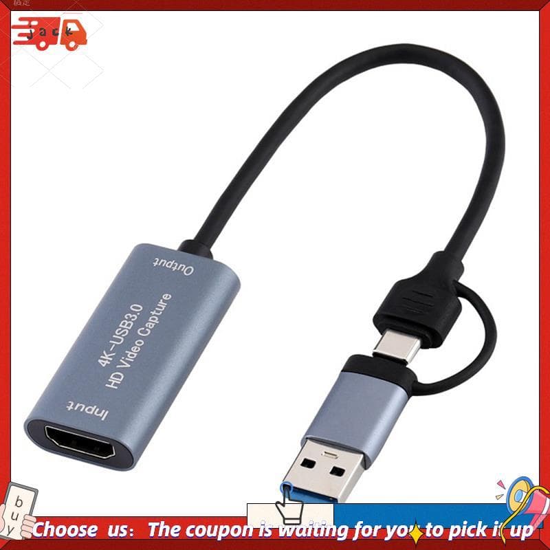 Placa De Captura De Vídeo USB3.0 4K-Compatível Com USB Tipo C Para Transmissão Ao Vivo De Jogos