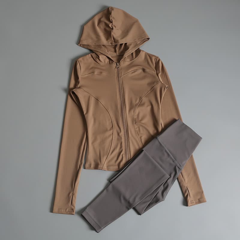 Yoga wear terno feminino outono inverno profissional correndo treinamento roupas esportivas moda High-End sentimento Pil