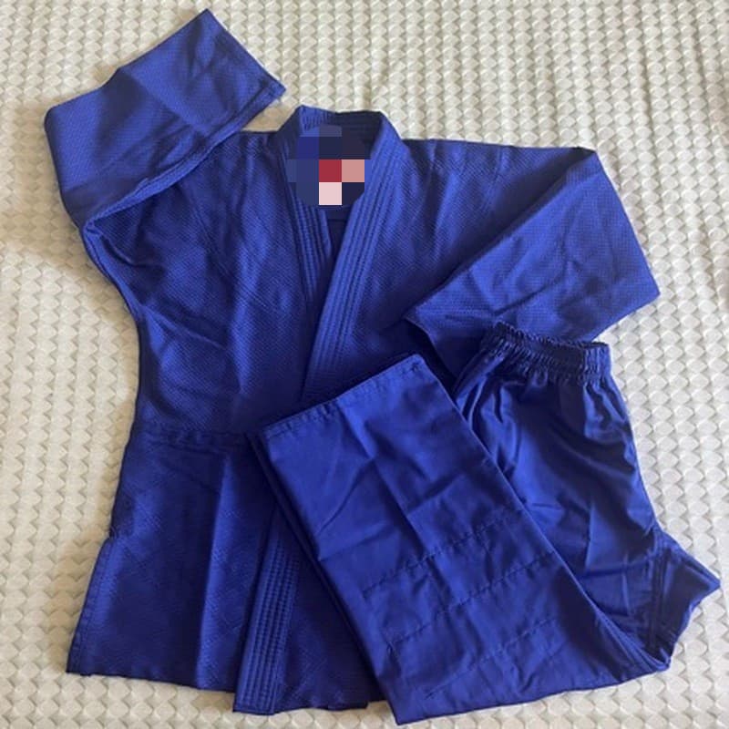 Judo roupas azul branco profissional competição treinamento estudantes universitários de manga comprida puro