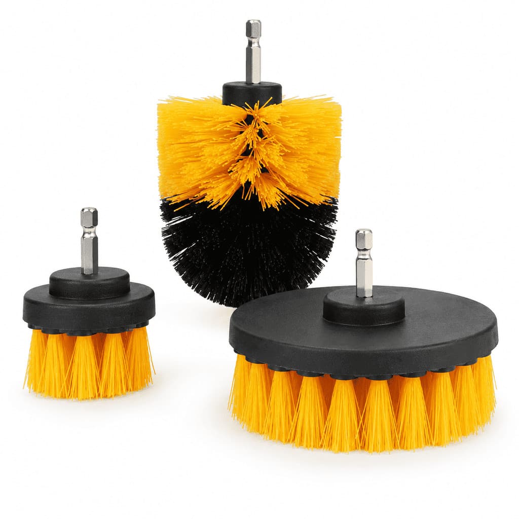 Kit 3 Escovas Rotativas Furadeira Limpeza Pesada Multiuso