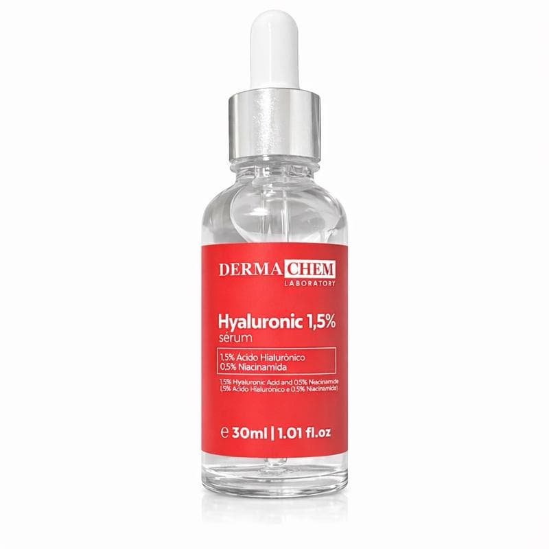 Derma Chem Sérum Ácido Hialurônico 1,5% + Niacinamida 30ml Hidratação Profunda Anti-idade Reduz Linhas e Rugas