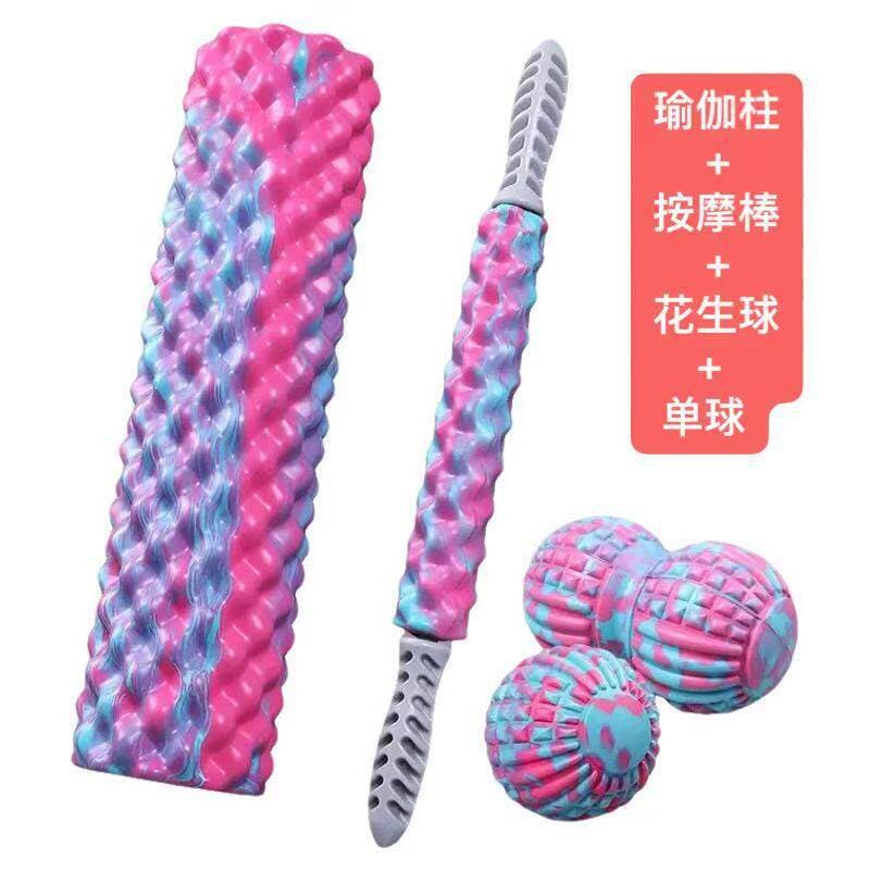 Yoga coluna relaxar rolo de espuma de amendoim alongamento membro fáscia massagem muscular yoga coluna fáscia relaxament