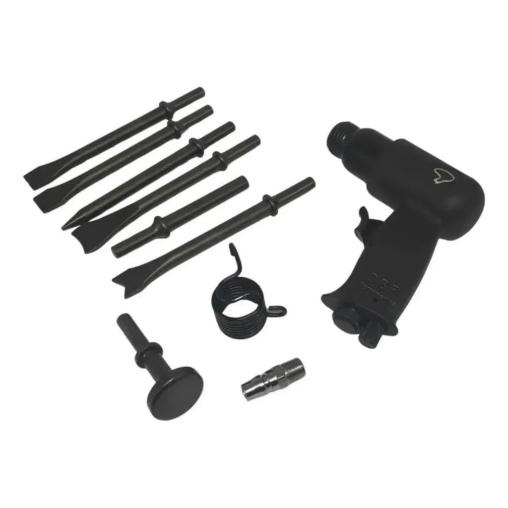 Martelete Pneumático Rebarbador 150mm Com Kit