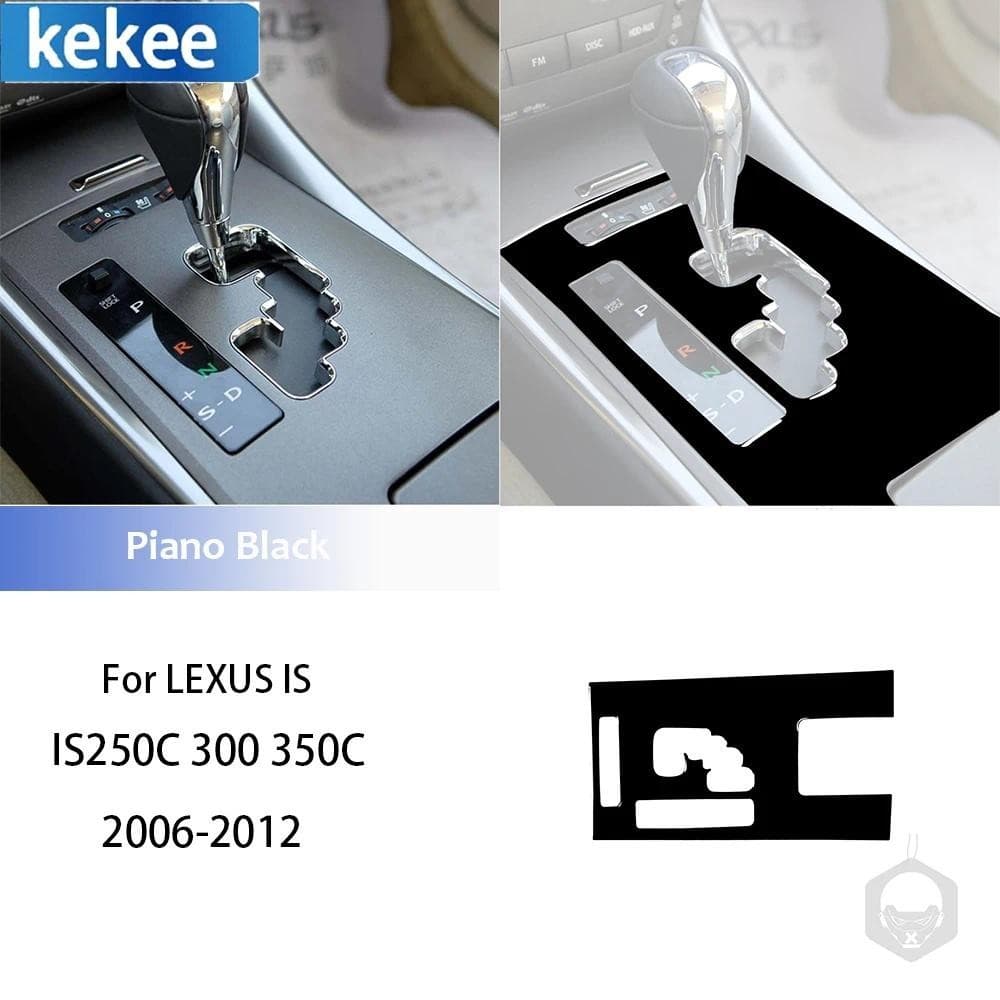 Para LEXUS IS250C 300 350C 2006-2012 Painel De Mudança De Engrenagem Do Carro Guarnição Capa Adesivo Piano Preto Decoraç