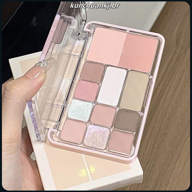 Paleta de sombras para os olhos estilo desejo puro outono inverno fosco luz diária maquiagem contorno Blush paleta multi