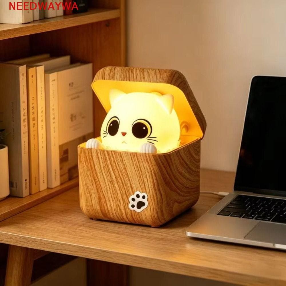 NEEDWAYWA Lâmpada De Mesa Inteligente , Proteção Ocular LED Luz Noturna Para Gatos , 36v/1000mAh 3000mAh