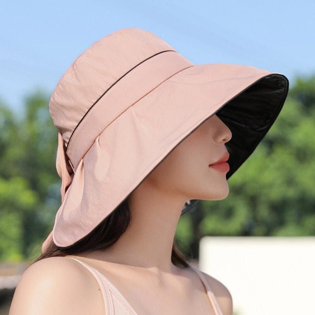 Chapéu De Pescador Com Aba Grande , Versátil , Estilo Coreano , Verão Para Mulheres Sol Dobrável Q9w8