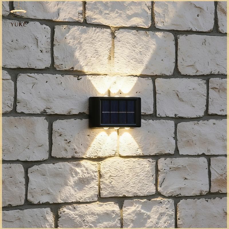 YUKE Crepúsculo Ao Amanhecer Solar LED Luz De Parede Ar Livre À Prova Dwaterproof Água Lâmpada Poupança Energia Para Cer