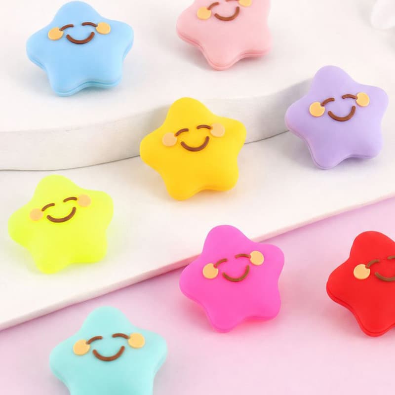 Smiley estrela dos desenhos animados raquete de tênis amortecedor de Silicone embutido dupla face raquete de tênis amort