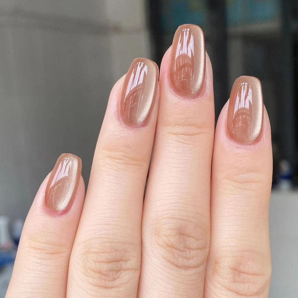 Kit de Unhas Postiças Cat-eye - 24 Unhas Postiças de Gel Acrílico Macio de Luxo com Cola para Unhas, Kit de Unhas Falsas