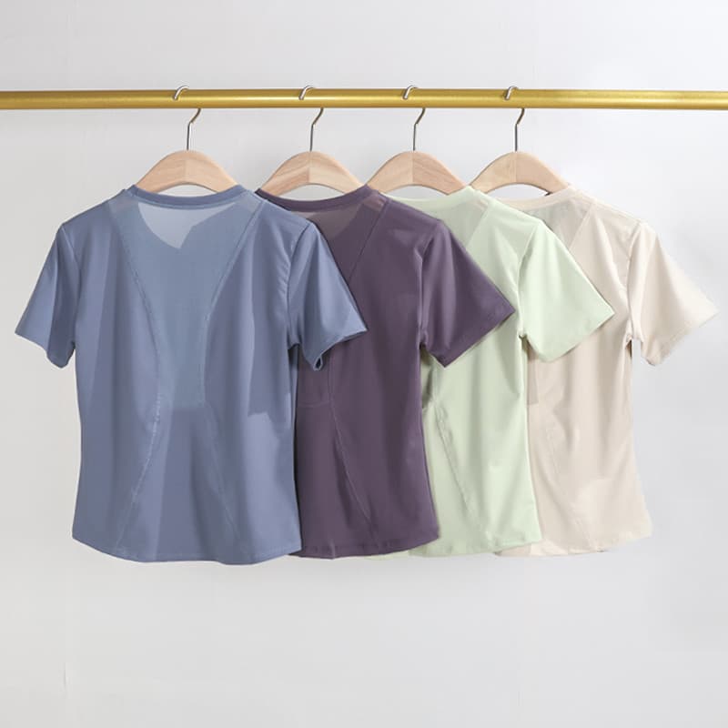 Roupas de Yoga camiseta de manga curta respirável correndo roupas de fitness mais magro olhar verão roupas de fitness so