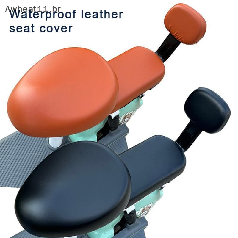 Awheat11 PU Capa De Assento De Bicicleta Elétrica Bateria Carro Universal Proteção Solar Respirável Macio E Confortável
