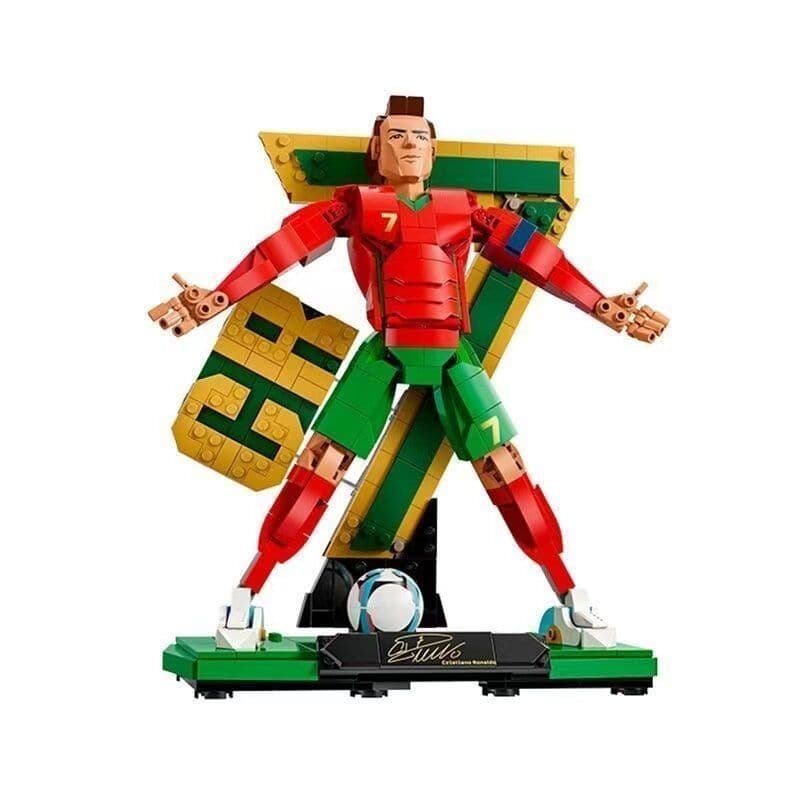 1.000 pçs Lego blocos de construção estrela de futebol lendária bola estrela personagem copa do mundo menino montado bri