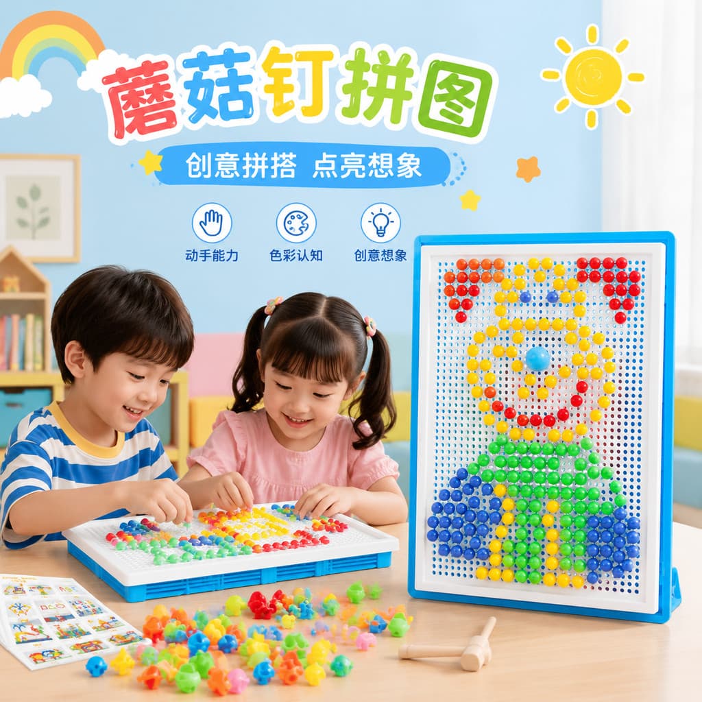Unhas de cogumelo brinquedos educativos meninos meninas jardim de infância estudantes do ensino fundamental pai-filho em