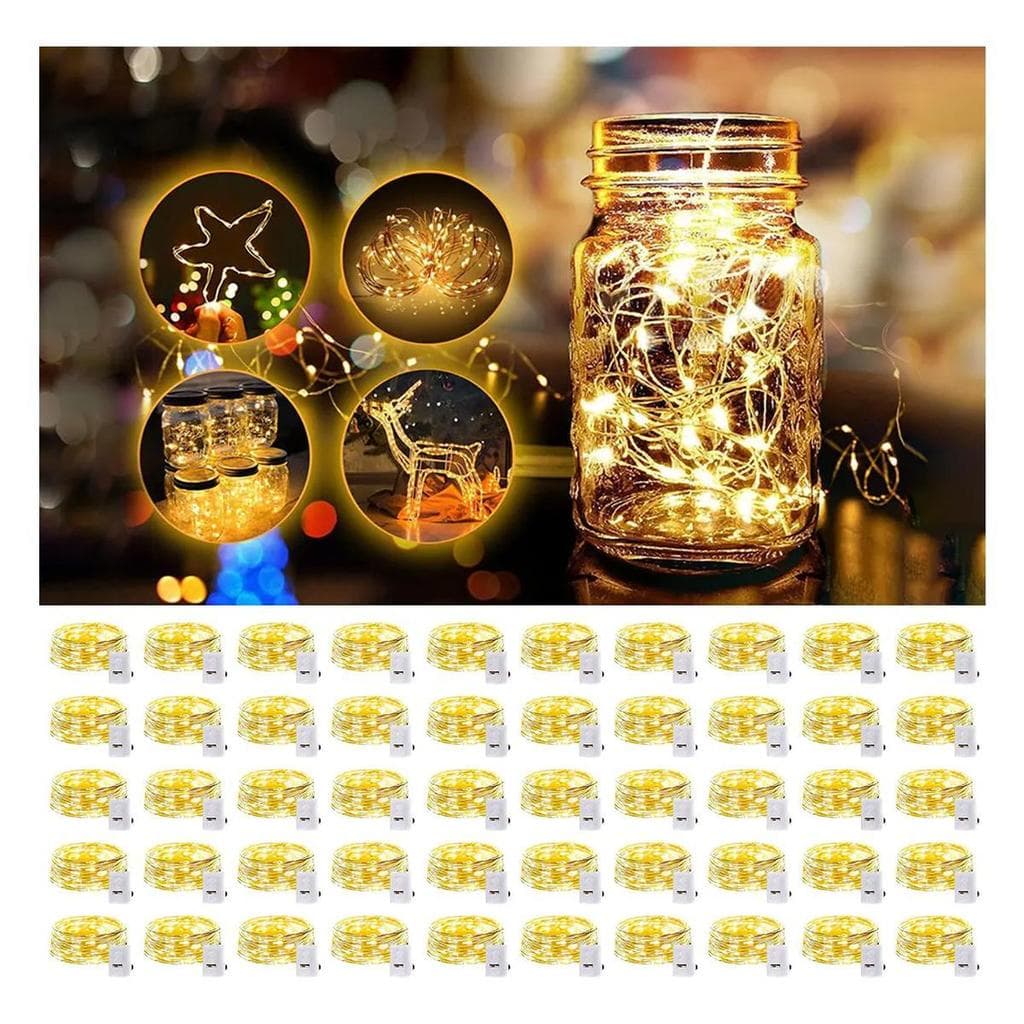 Kit 40 2m Fio Fada Cordão Luz Decoração Pisca Pisca 20 Leds