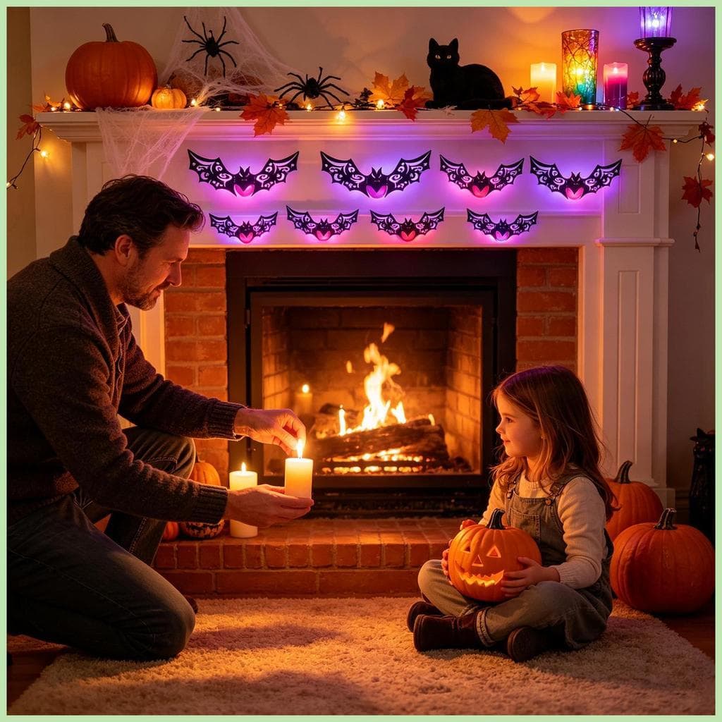 Decoração De Parede Assustadora 3D Assustador LED Decalques Janela 12 Peças Decorações De Halloween Para Porta De Vidro