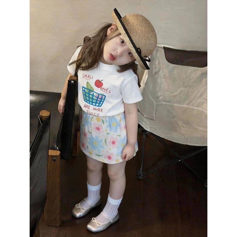 [50% de desconto em promoção] Linda saia para meninas 2026 verão novo estilo elegante camiseta de desenho animado terno