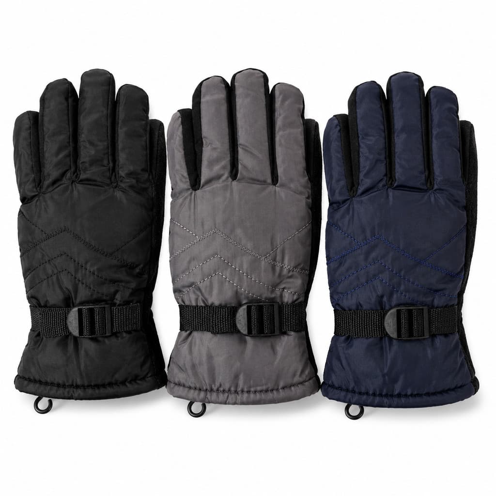 Luva Masculina Térmica para Moto Peluciada Antiderrapante Ajustável Frio LUV-4004 15516