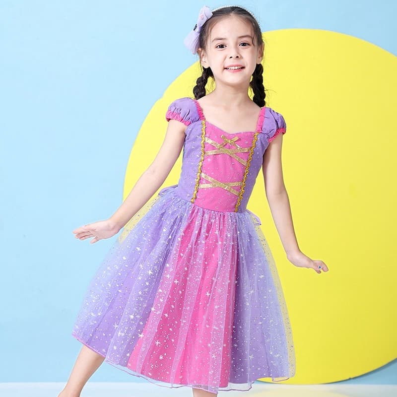 Vestido Infantil Menina Princesa Role-Play Fantasia Crianças Festa Vestidos Meninas