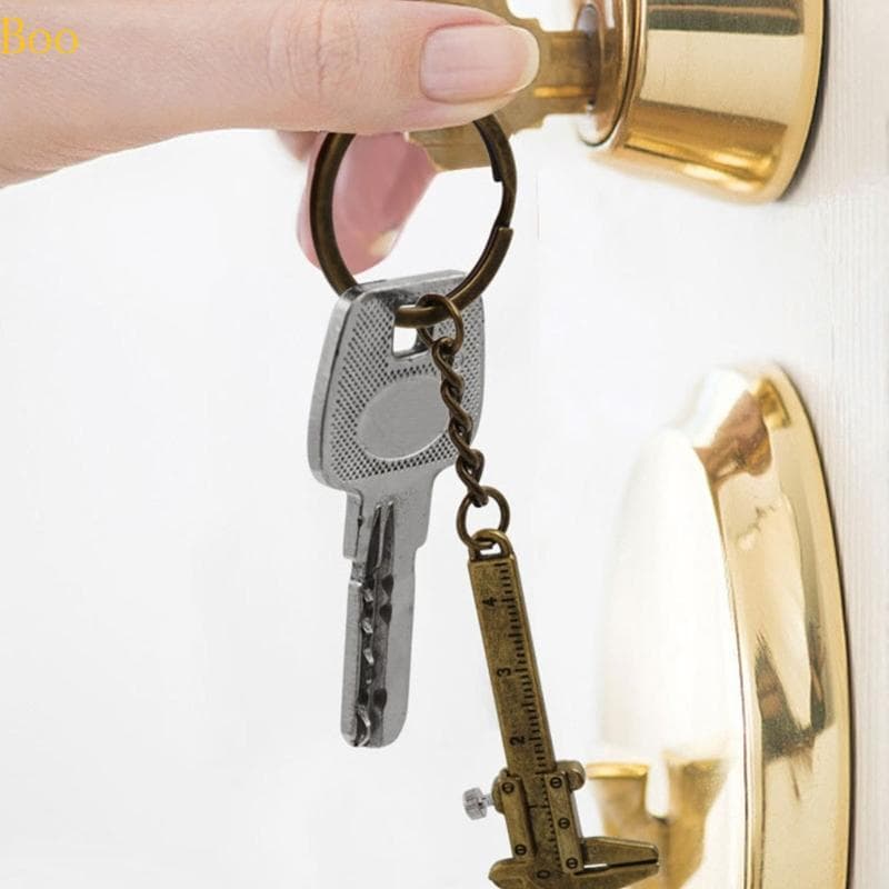 Boo Pocket Vernier Caliper Chaveiro Ferramenta Medida Liga Zinco Útil