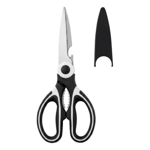 Tesoura De Cozinha Profissional Inox Multiúso Carne Frango Preto