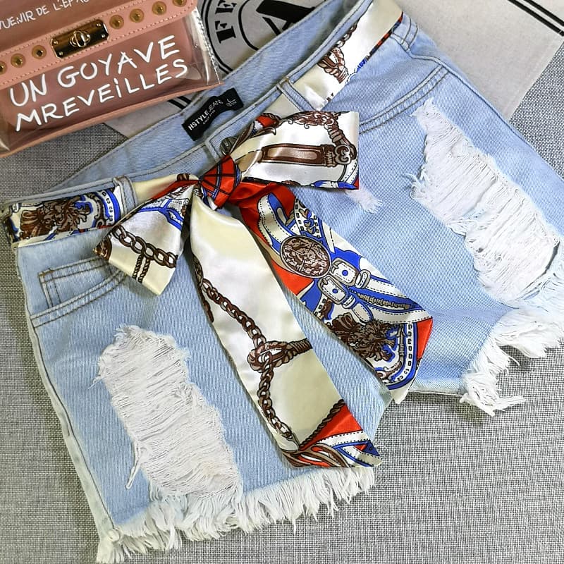 Estilo étnico algodão seda Chiffon lenço de seda cinto anel de madeira fivela de coco calças cinto arco atado cinto larg