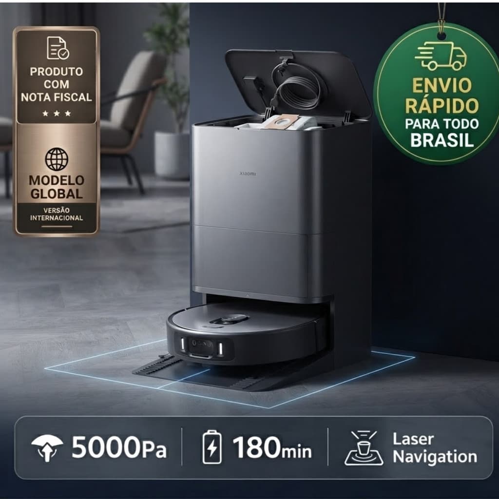 Robô Aspirador Robot Vacuum 6 Max 220V PV11GL Dark Gray Versão Global