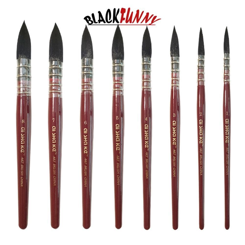 BLACKFUNNY Profissional Aquarela Escova Artista Conjunto De Pincéis Guache Pintura A Óleo Darwing Arte Materiais De C9U1